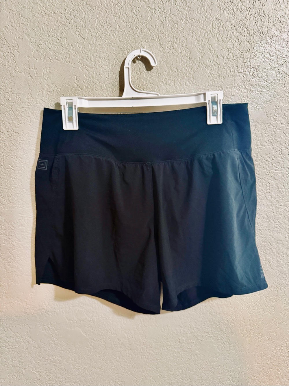 5.11 Tactical Women's Black Athletic Shorts with Wide Waistband
